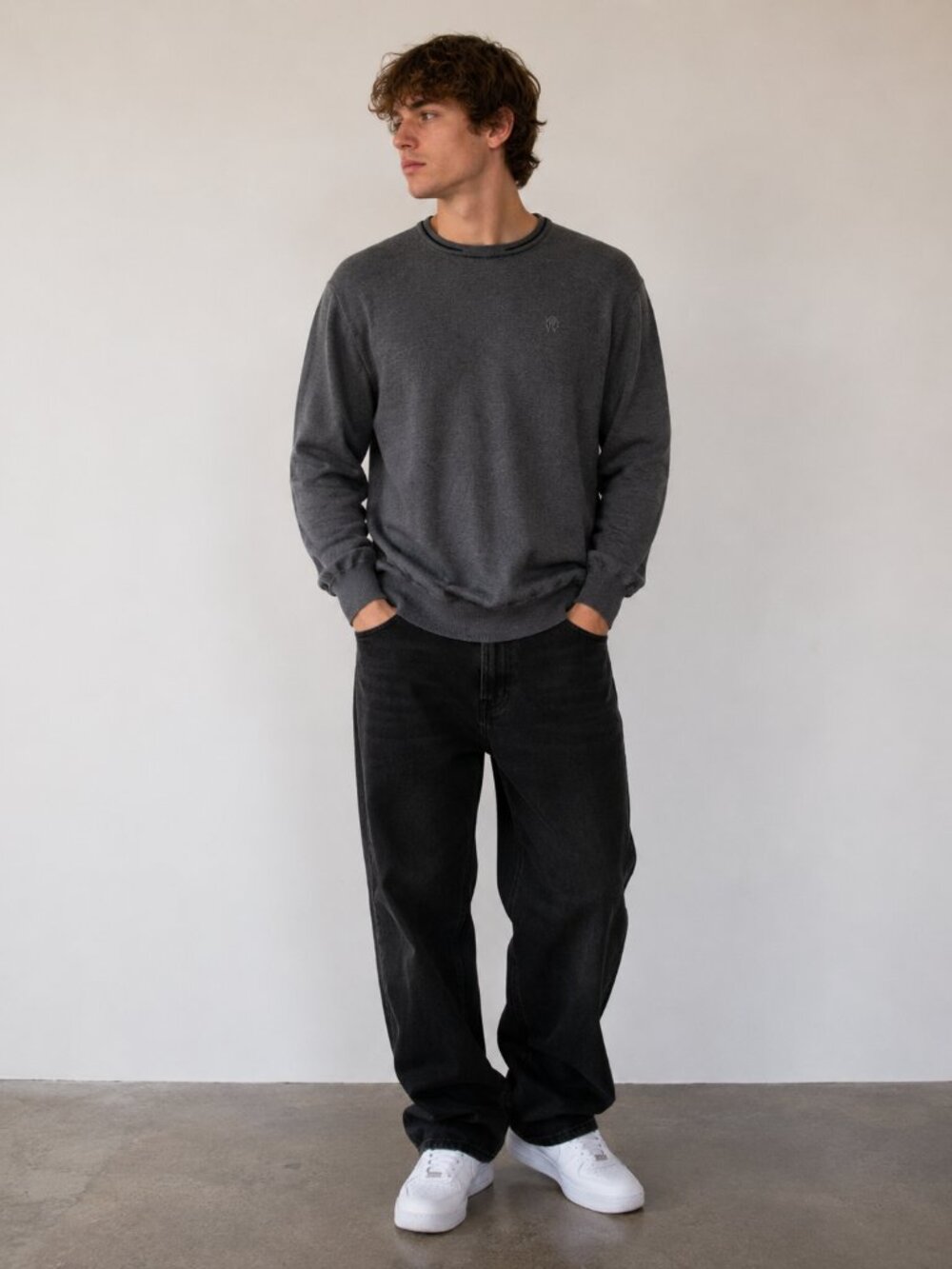 Roberto Cavalli Wool Cashmere Crew Neck Sweater Size XL